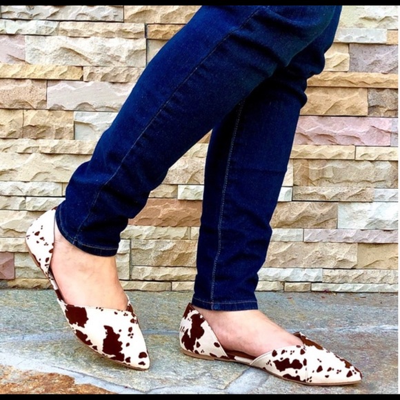 COW PRINT SLIP-ONS